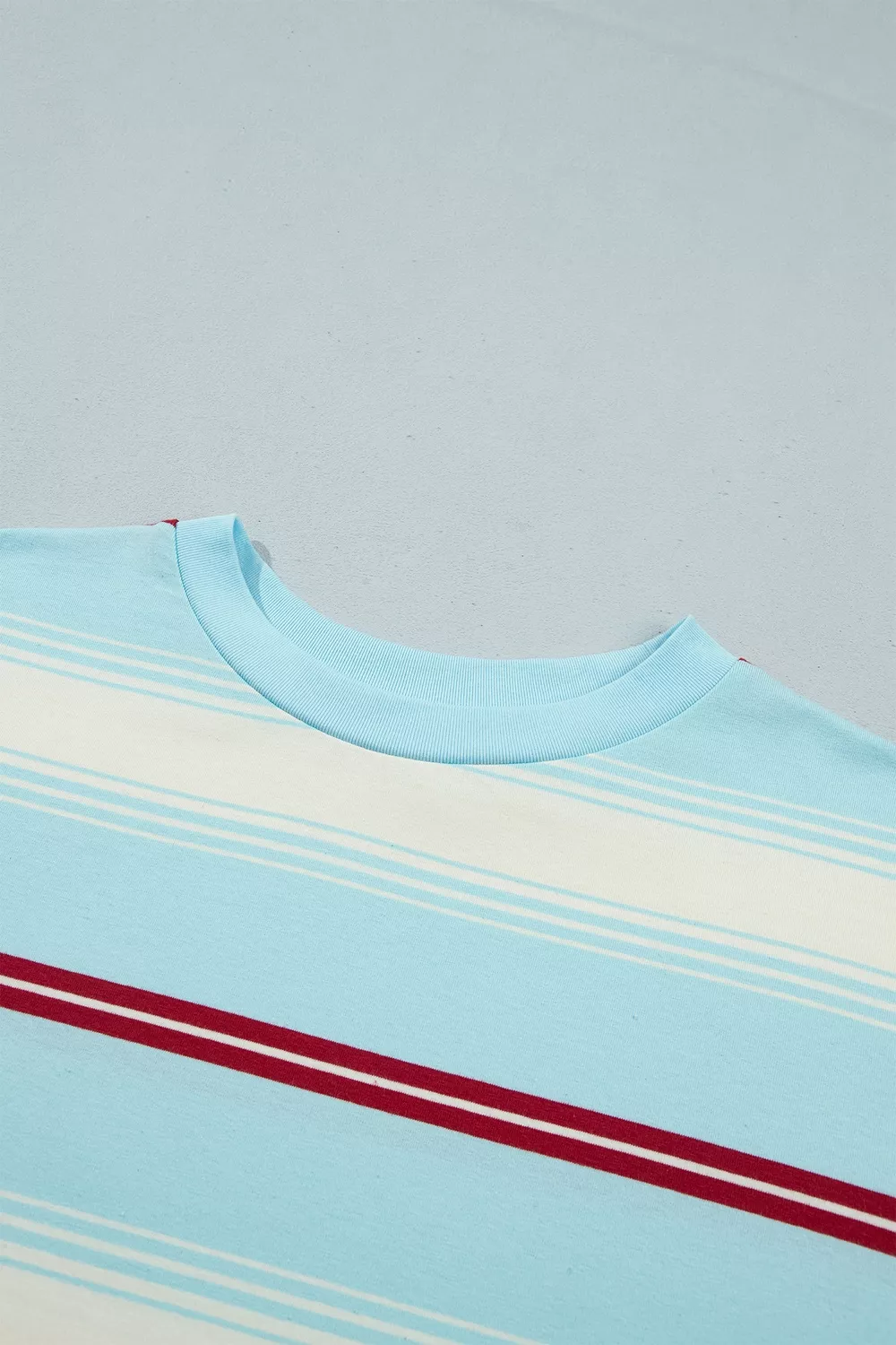 Stripe Casual Striped Patchwork Long Sleeve Loose Pullover Top, image 4