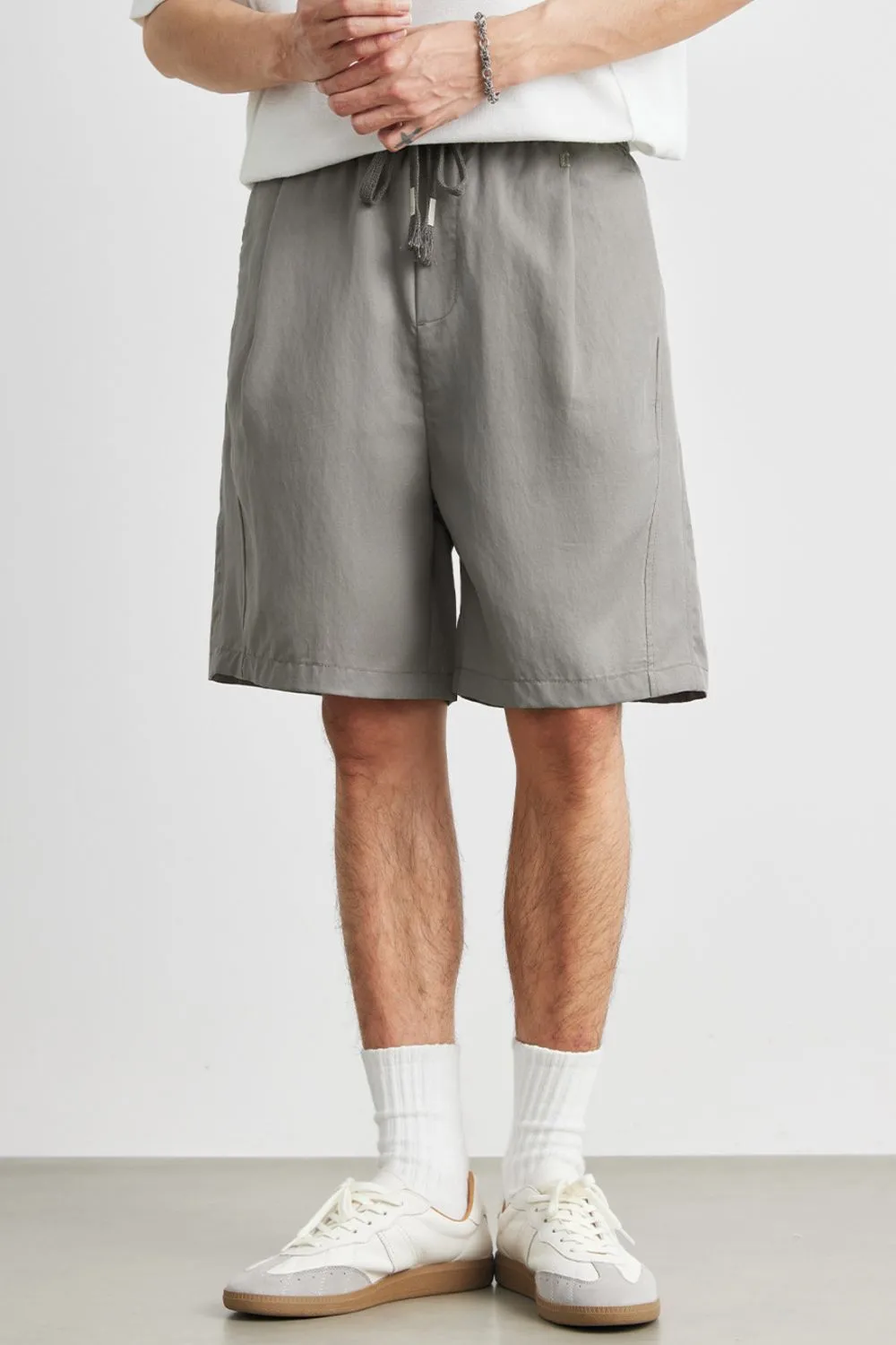 Men's Full Size Relaxed Drawstring Shorts Plus Size, image 2