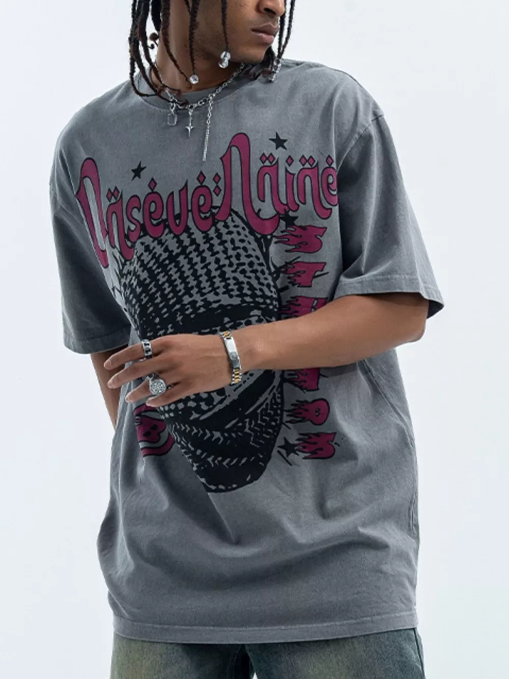 Men's Graphic Round Neck Half Sleeve T-Shirt, image 3