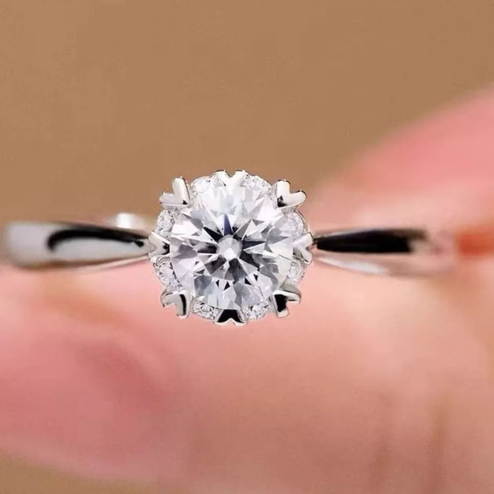 925 Sterling Silver Moissanite Ring, image 4