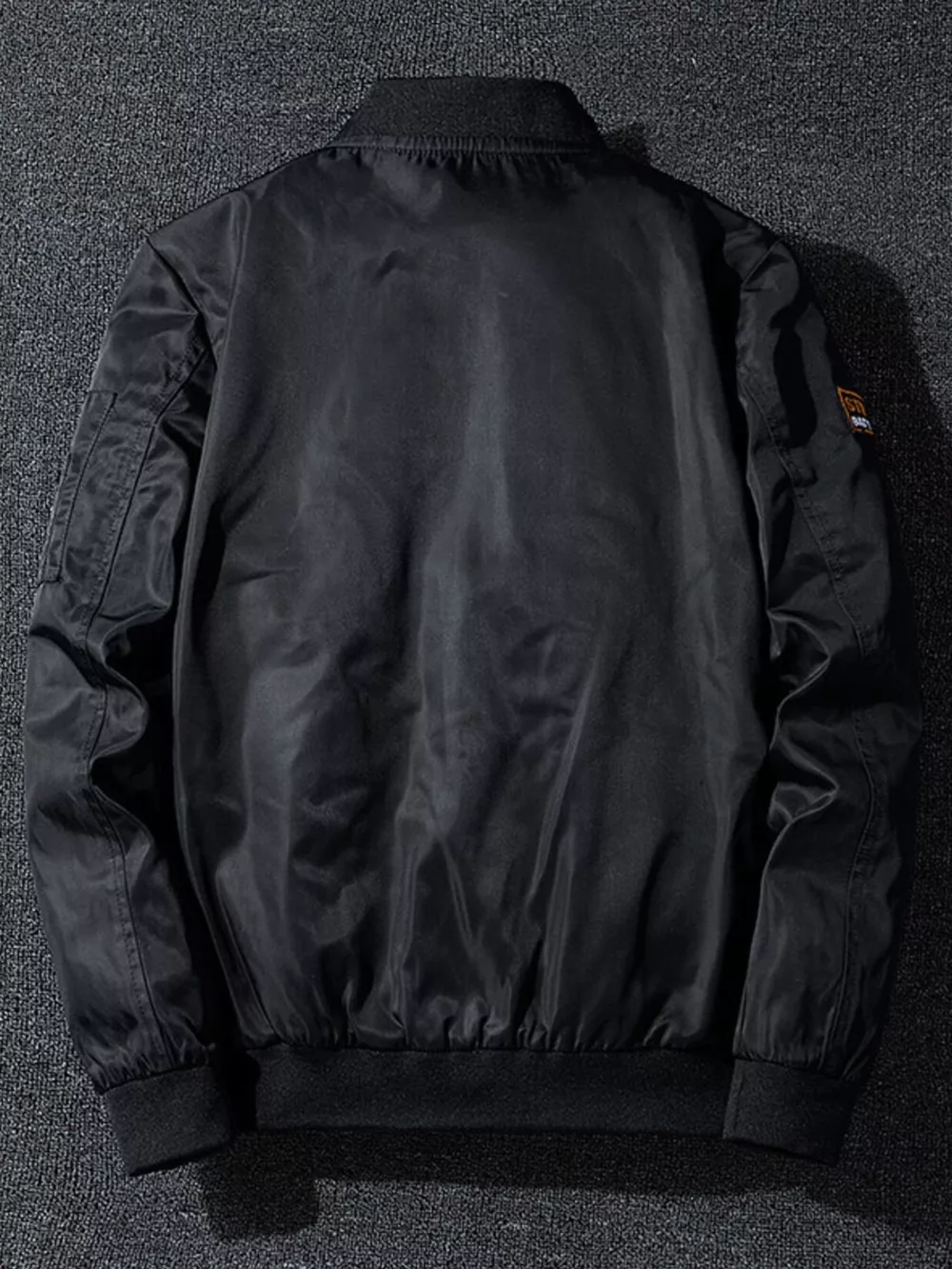 Men's Plus Size Zip Up Bomber Jacket, image 3
