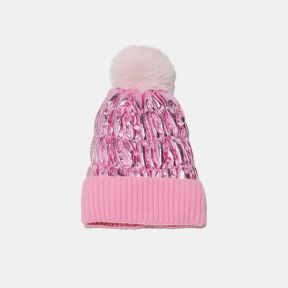 Thermal Knit Hat with Pompom, image 6