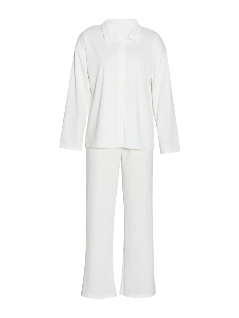 Collared Neck Long Sleeve Top and Drawstring Pants Set, image 8