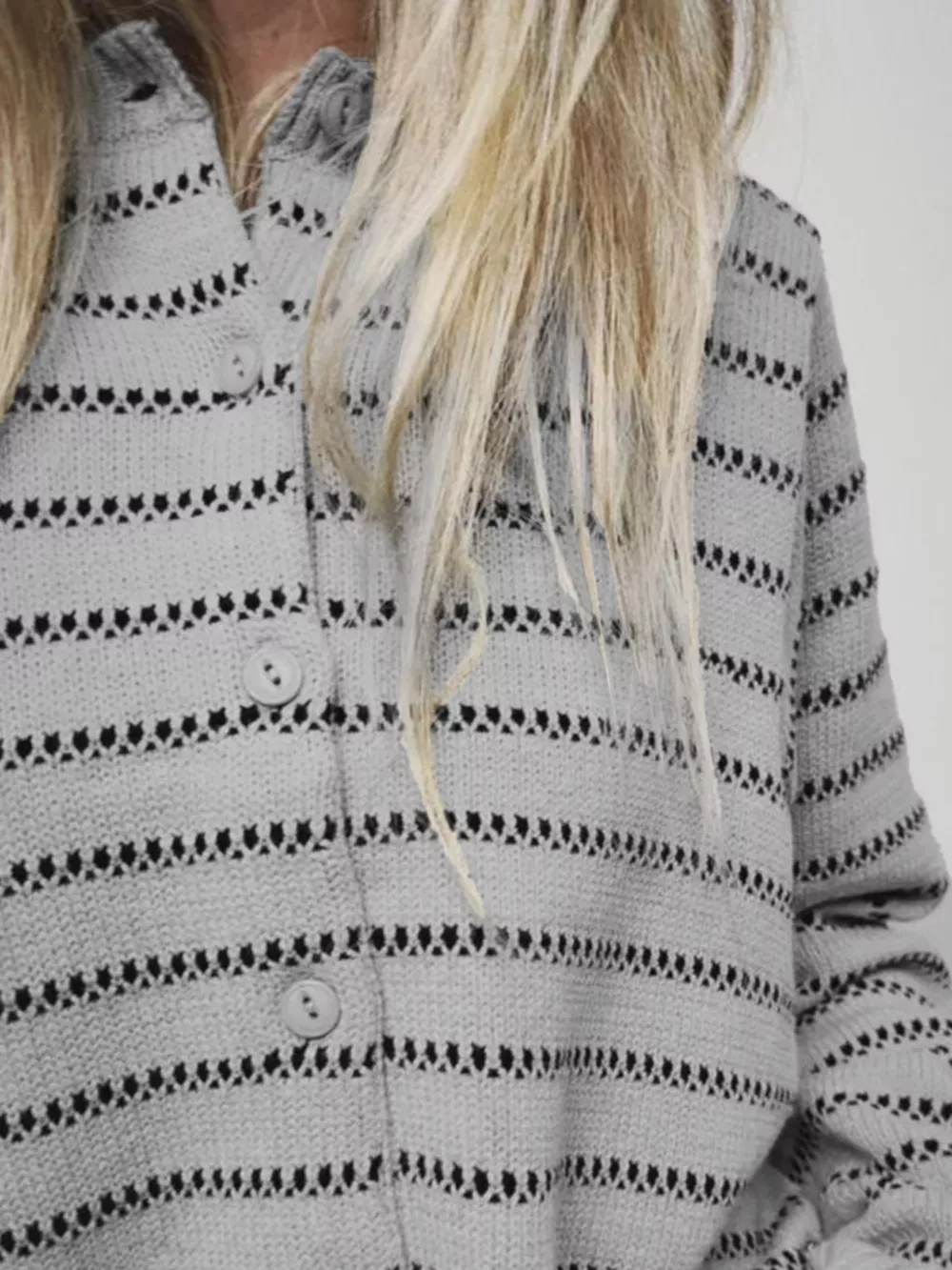Striped Button Up Cardigan, image 3