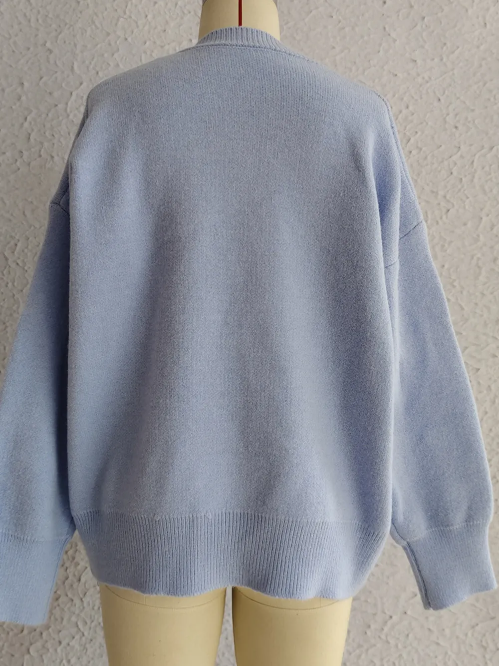 Flower Round Neck Long Sleeve Sweater, image 5