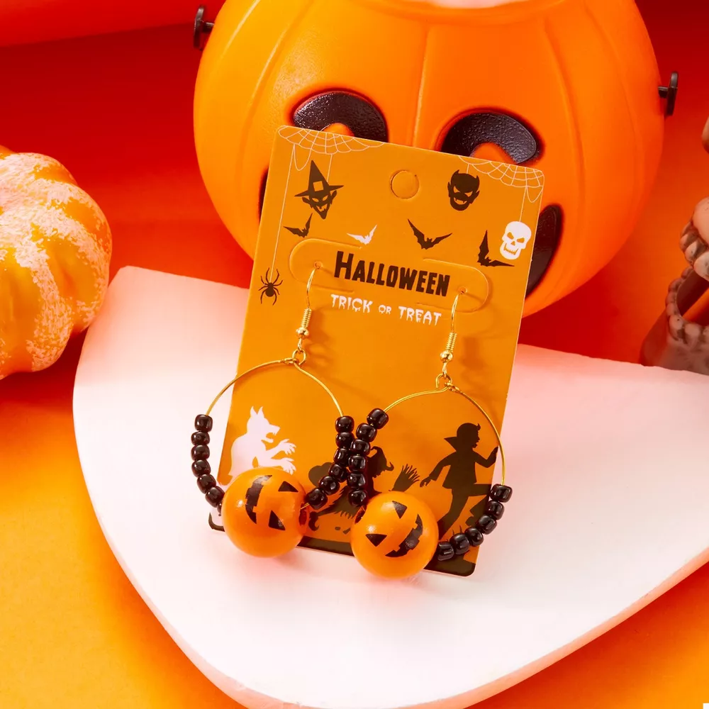 18K Gold-Plated Halloween Bead Earrings, image 9