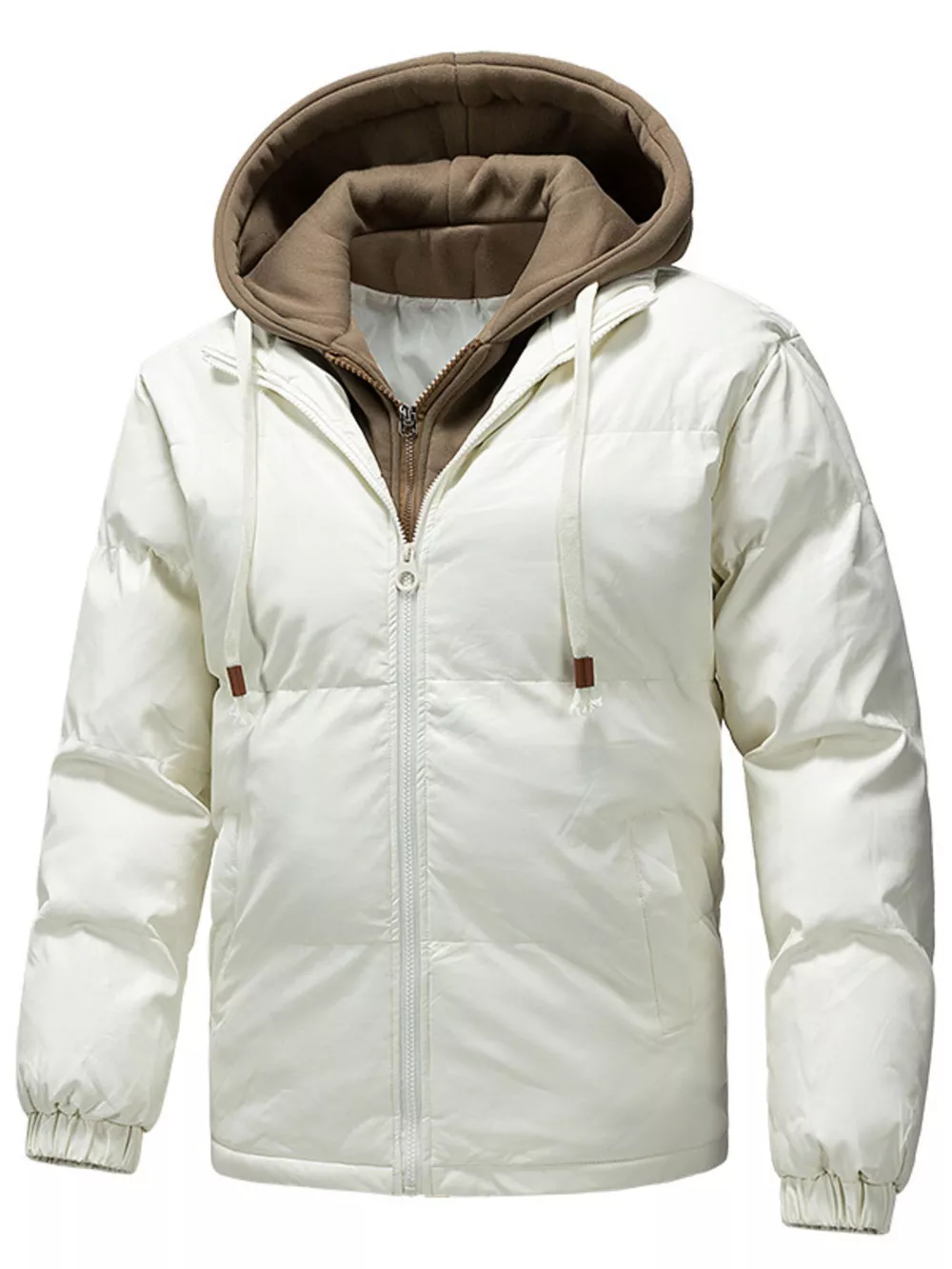 Men's Plus Size Zip Up Long Sleeve Hooded Jacket, image 4