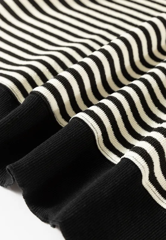 Striped Round Neck Long Sleeve Sweatshirt, image 15