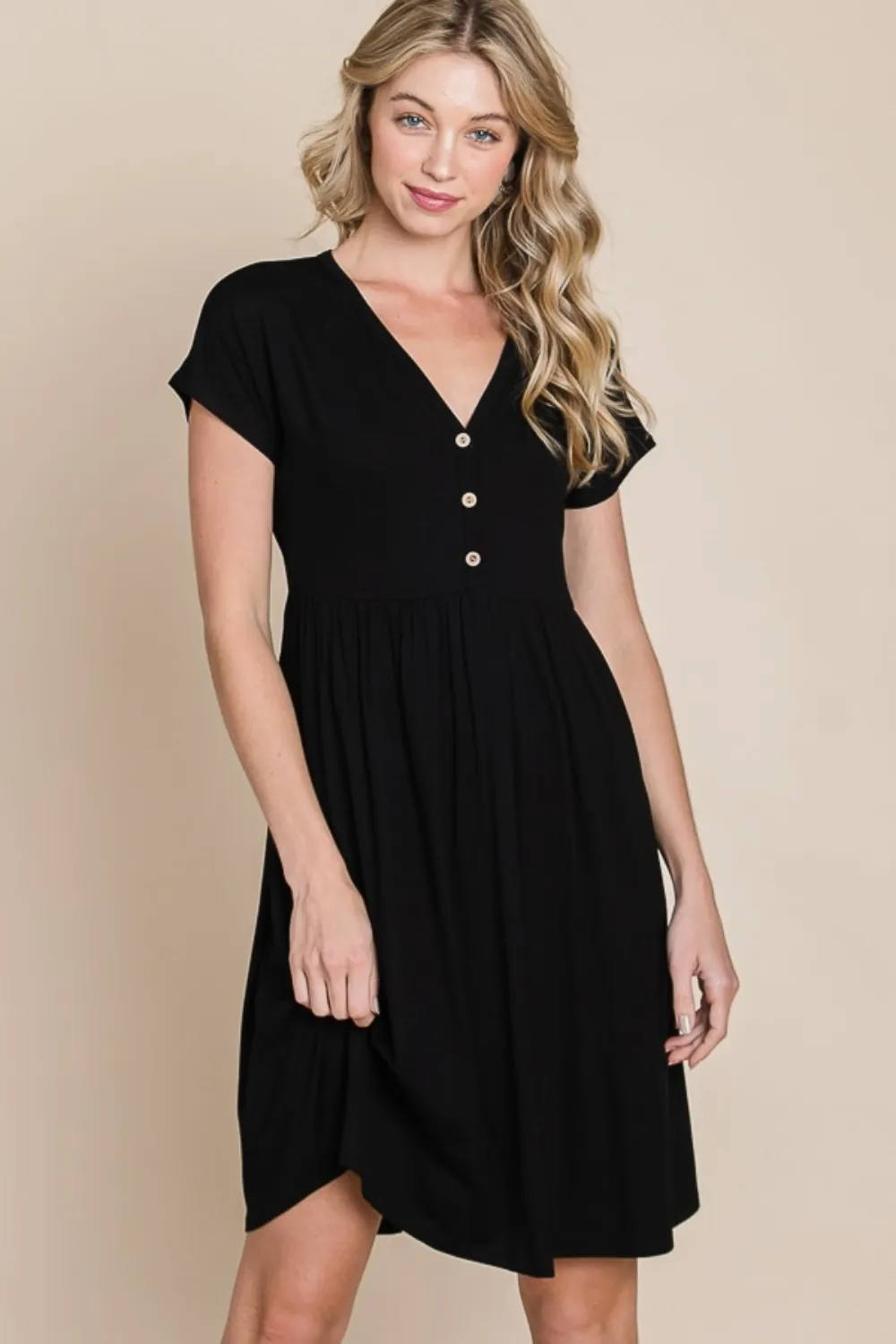 V-Neck Short Sleeve Dress, image 3