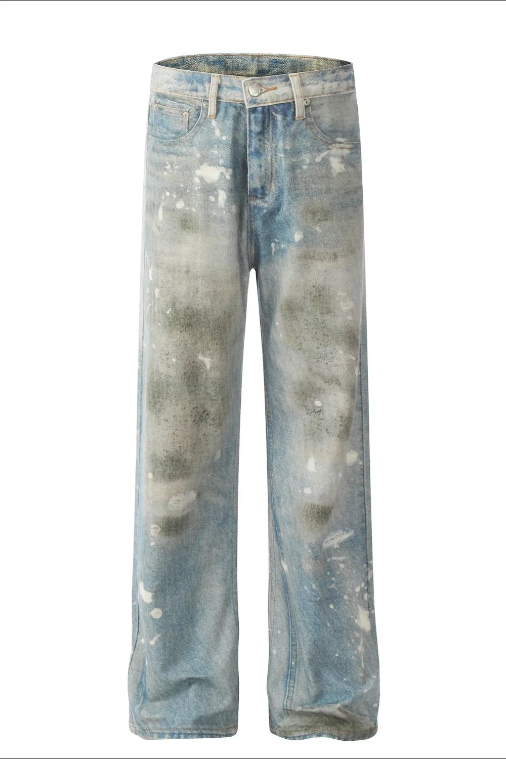 Men's Waste Soil Style Straight Leg Jeans, image 4