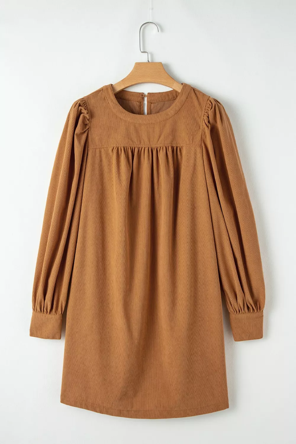 Corduroy Puff Sleeve Mini Dress, image 6