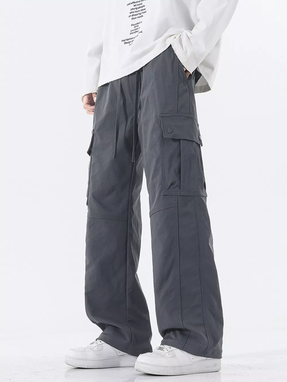 Men's Full Size Loose Fit Cargo Pants Plus Size, image 3