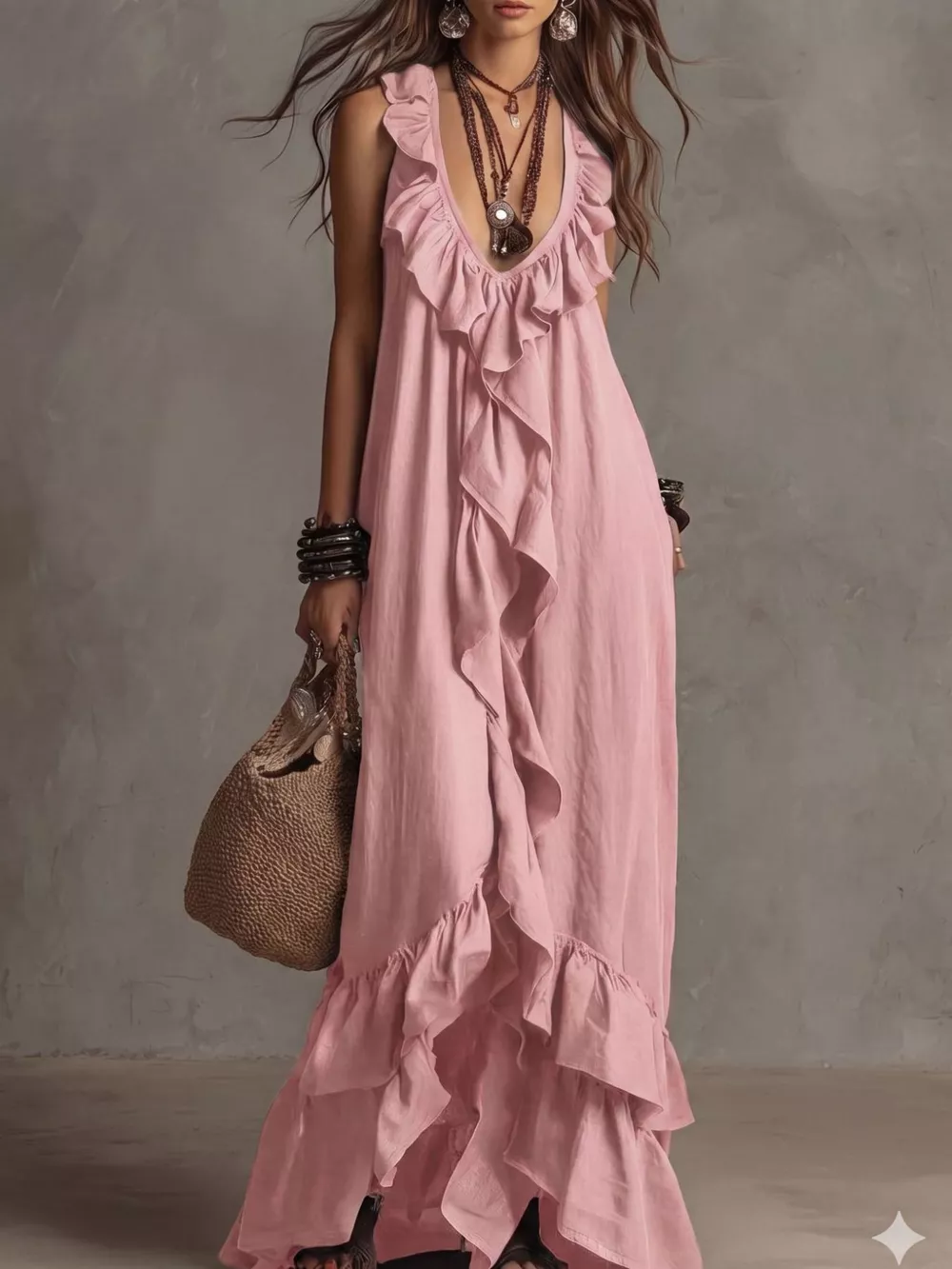 Ruffled Sleeveless Maxi Dress, image 14