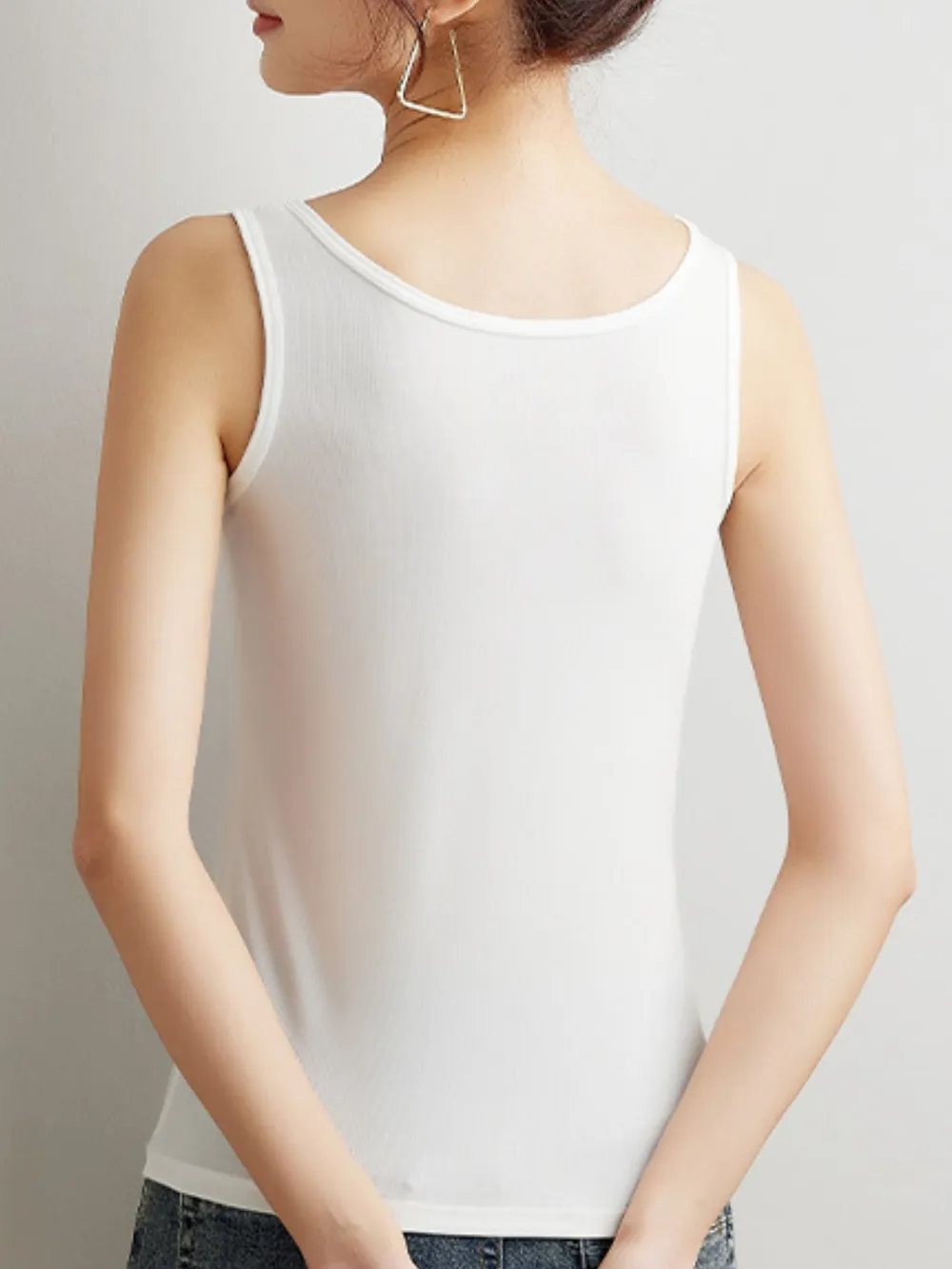 Plus Size Ribbed Scoop Neck Tank Top, image 11