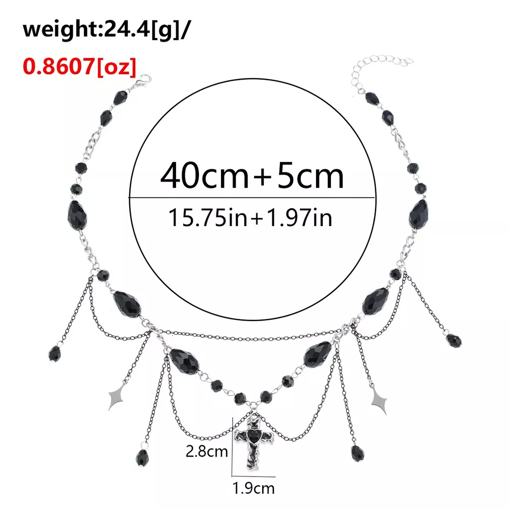 Gothic Cross Pendant Necklace, image 6