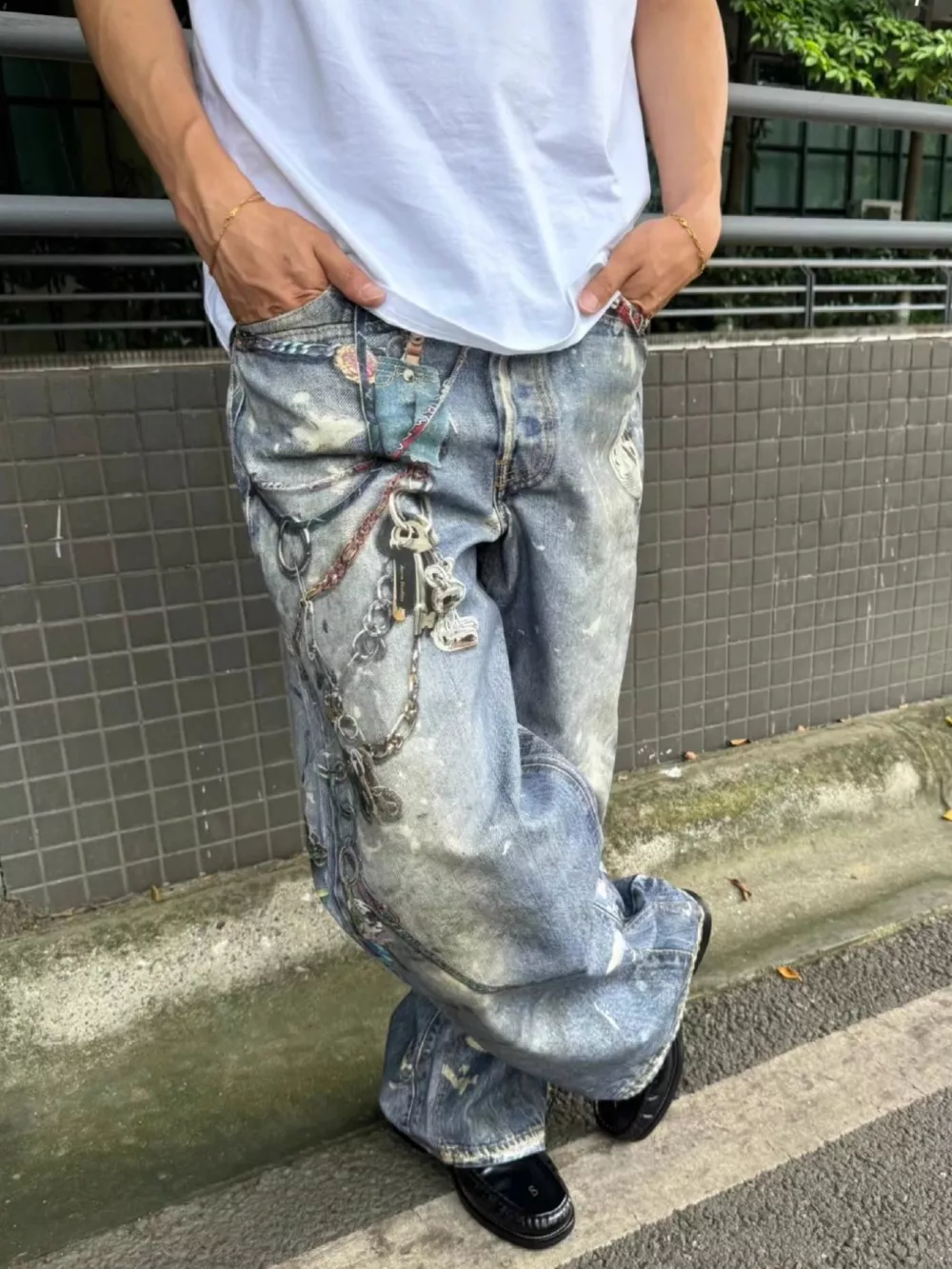 Men's Full Size Wide Leg Jeans Plus Size, image 2