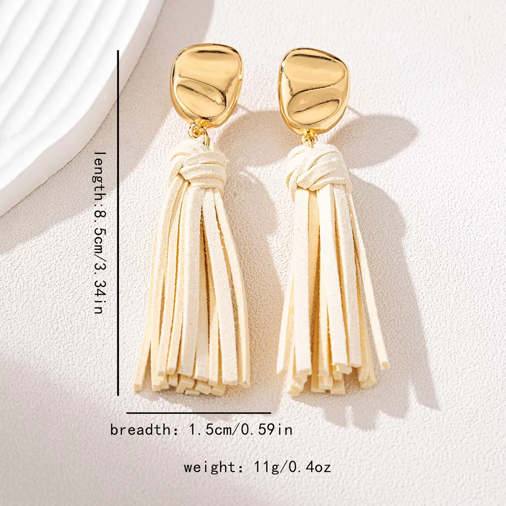 18K Gold-Plated Tassel Earrings, image 3