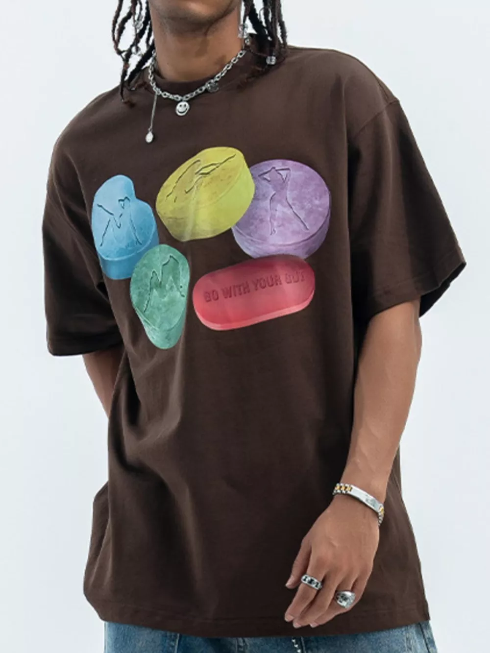 Men's Graphic Round Neck T-Shirt, image 2