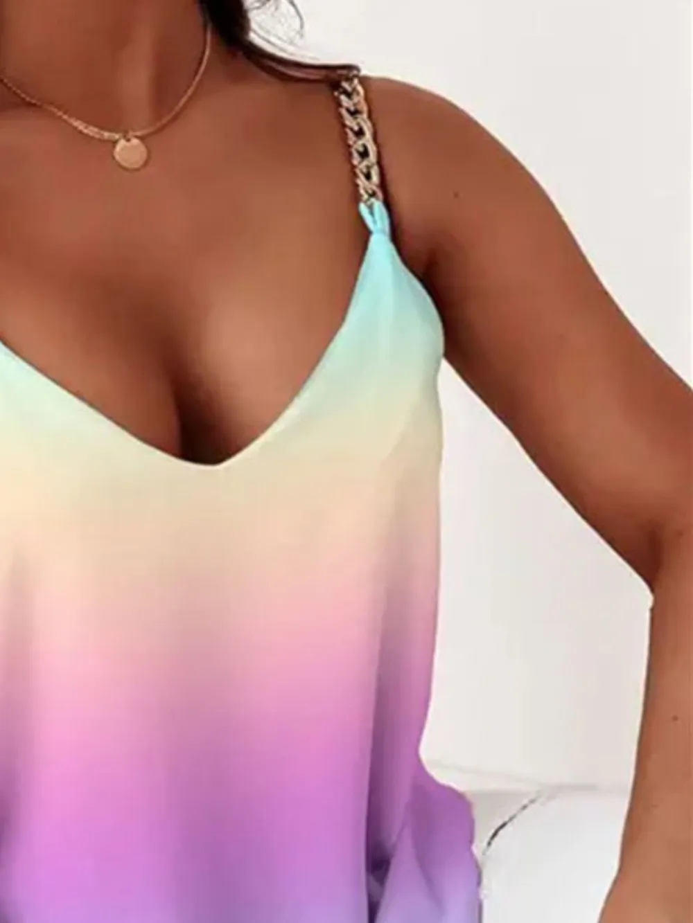 Chain Strap V-Neck Tank Top, image 12