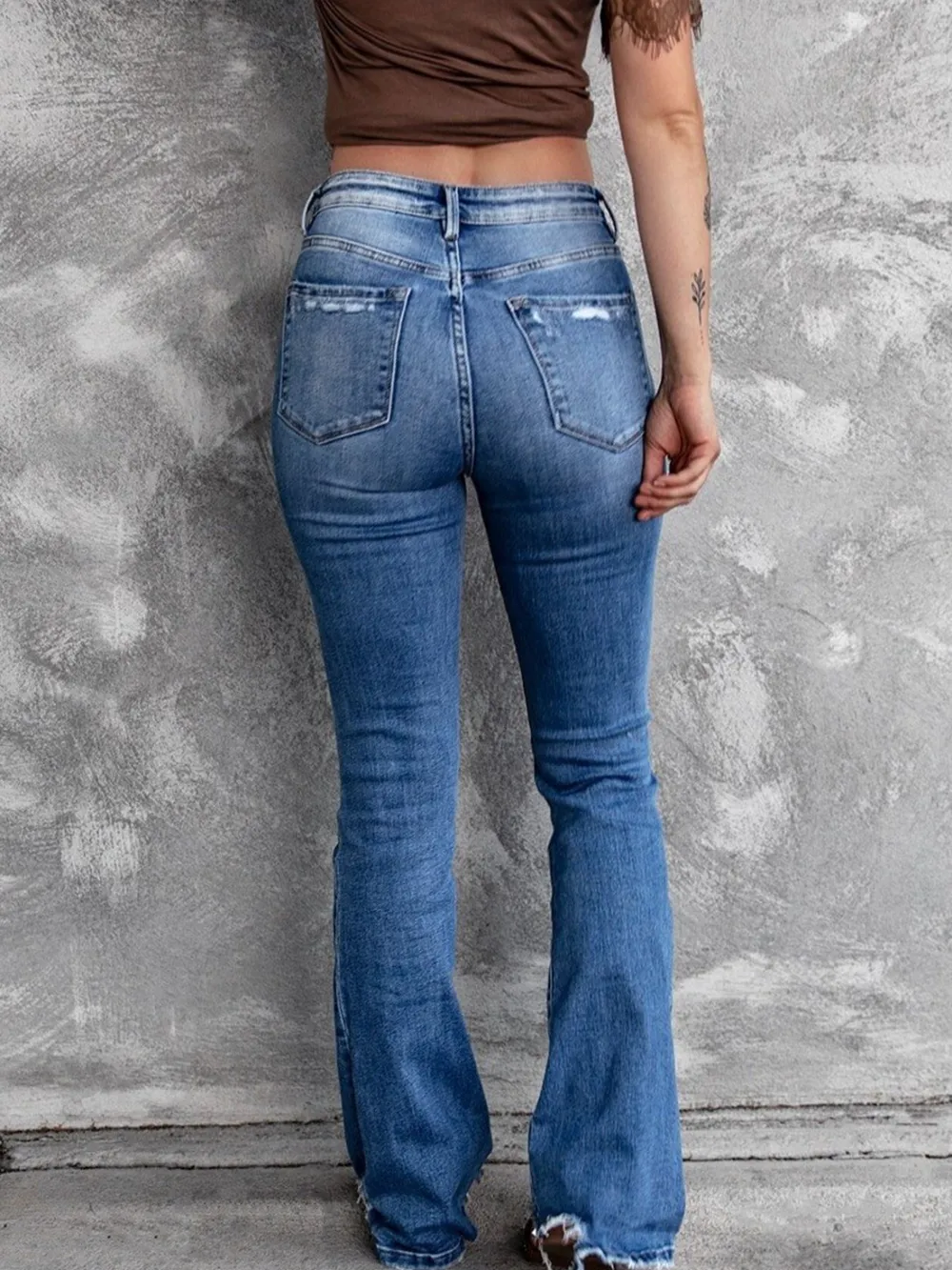 Distressed Flare Jeans, image 6