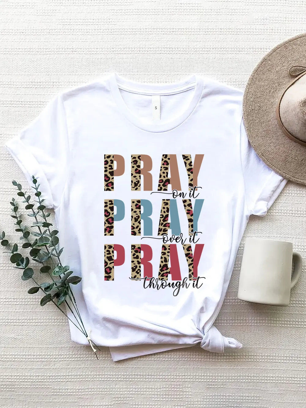 Letter Graphic Round Neck Short Sleeve T-Shirt, image 14