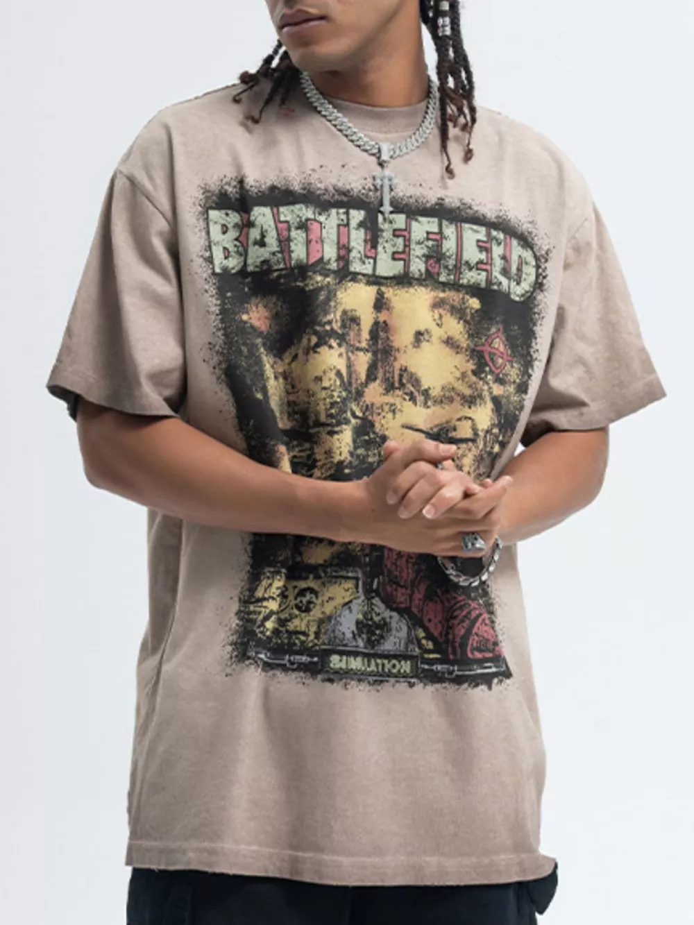 Men's Graphic Round Neck Short Sleeve T-Shirt