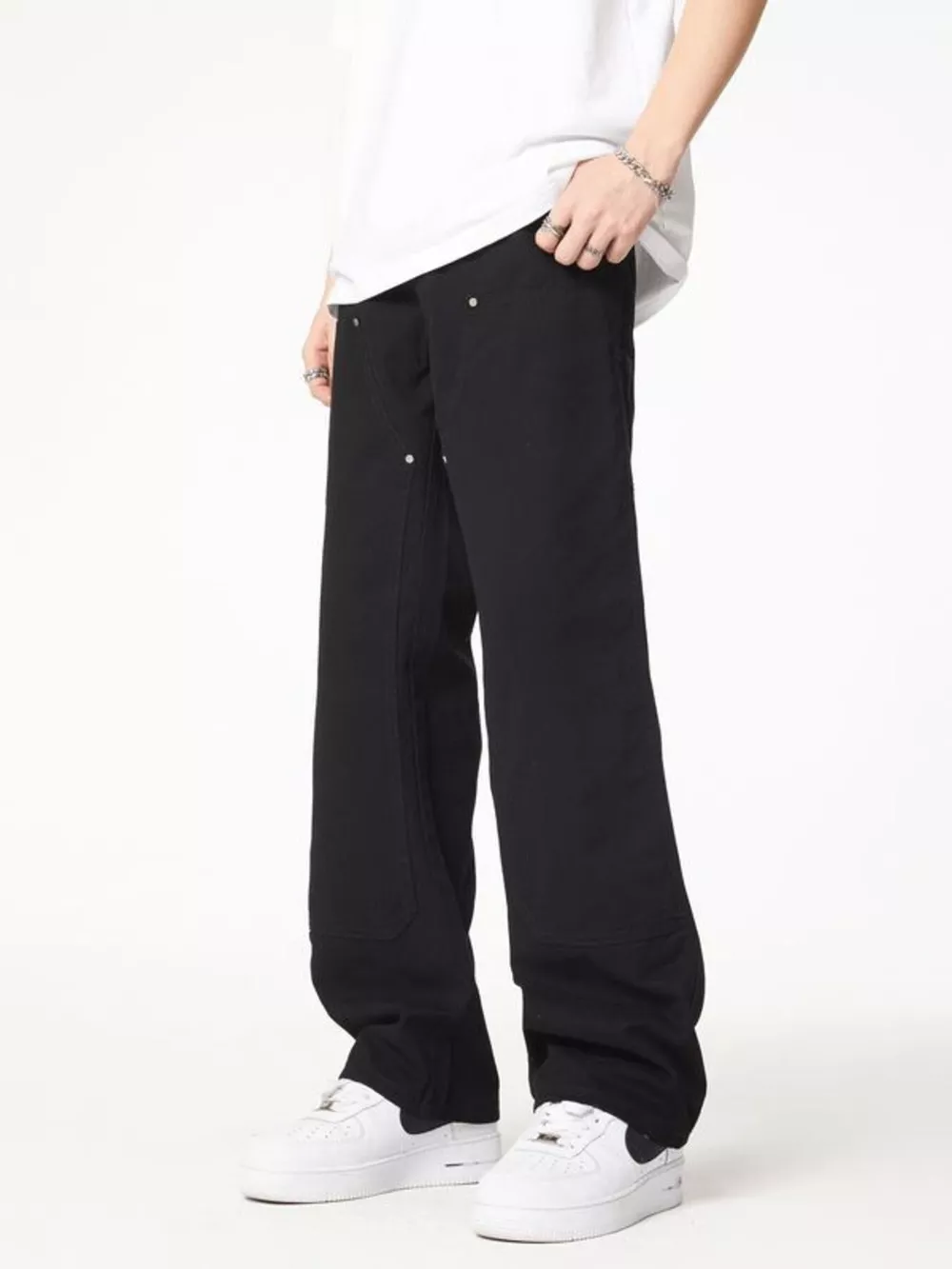 Men's Full Size Wash Wide Leg Jeans Plus Size, image 5