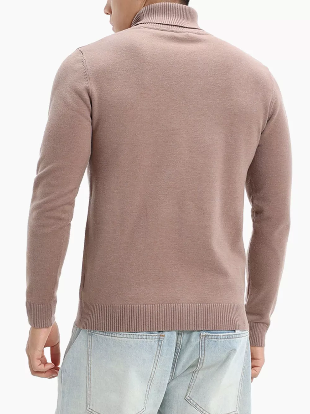 Men's Plus Size Slim-Fit Turtleneck Sweater, image 4