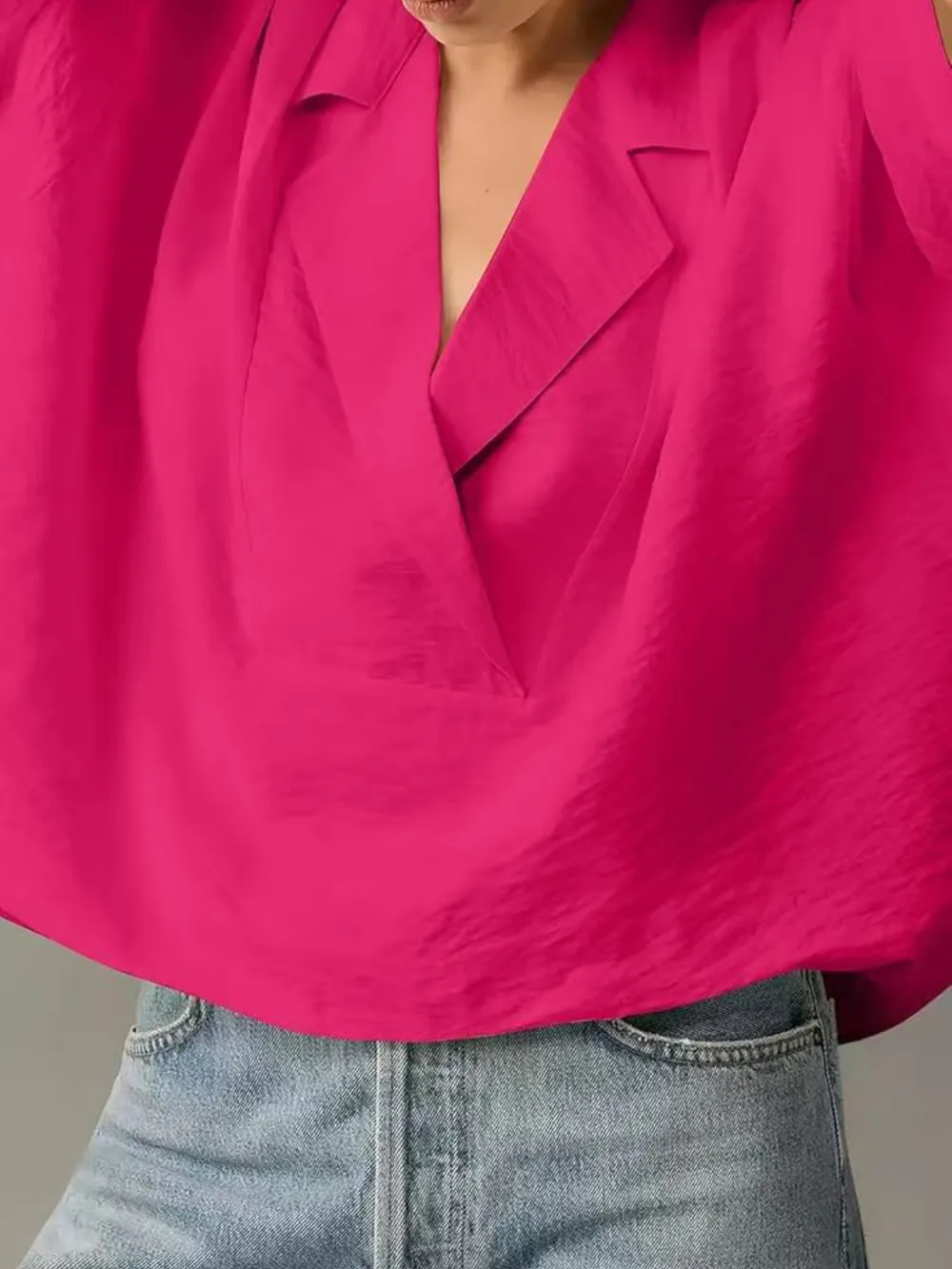 Collared Neck Half Sleeve Blouse, image 9