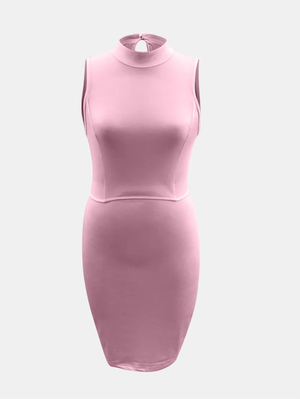 Cutout Mock Neck Sleeveless Dress, image 3