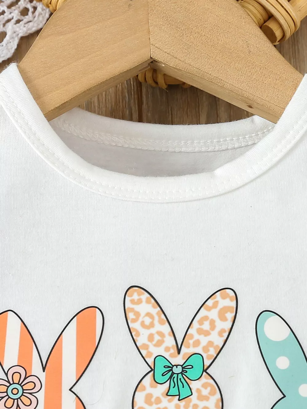 Children's Bunny Round Neck Tee and Pants Set, image 3