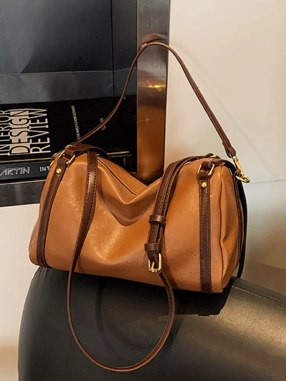Vintage Style Barrel Crossbody Bag, image 6