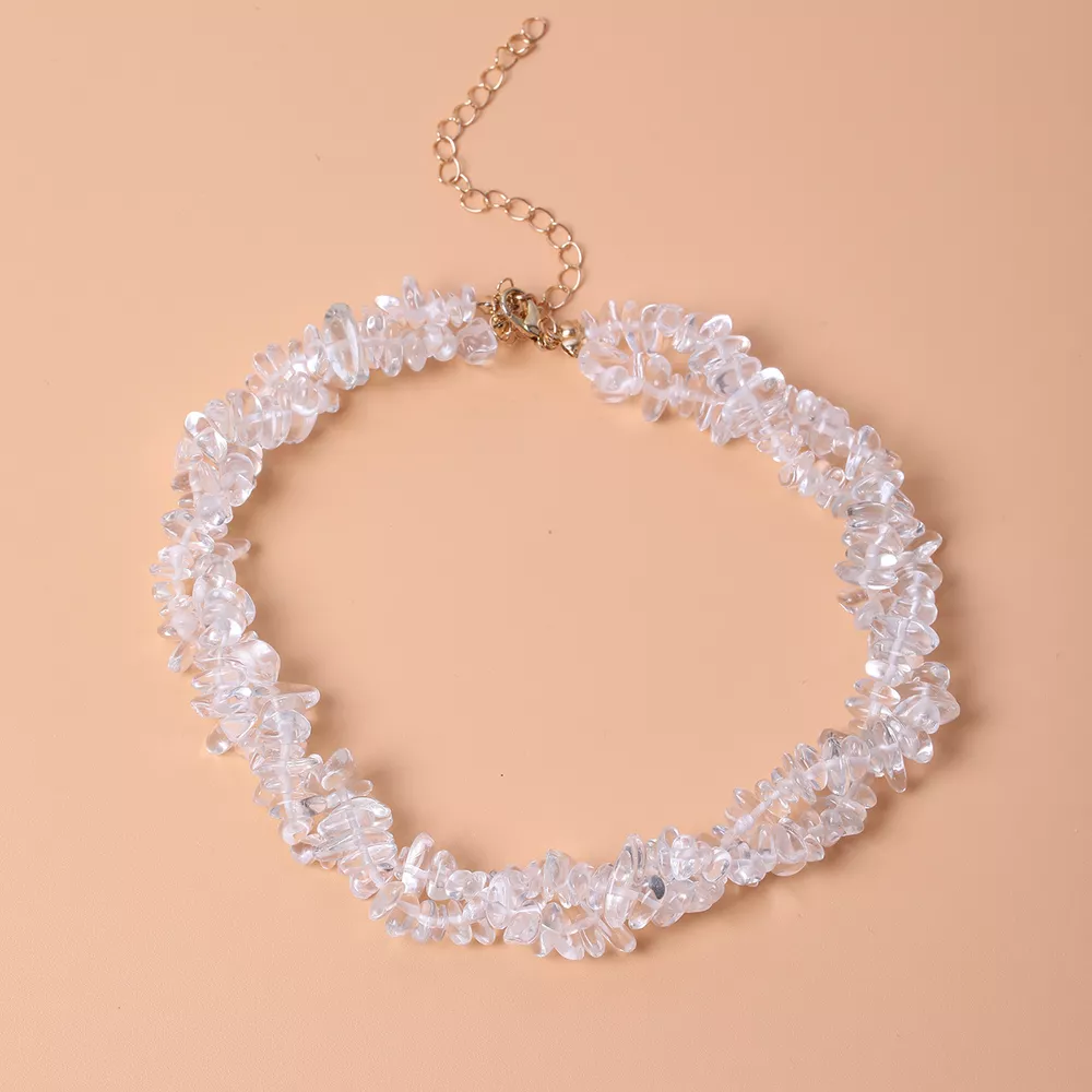 Irregular Glass Choker Necklace, image 6