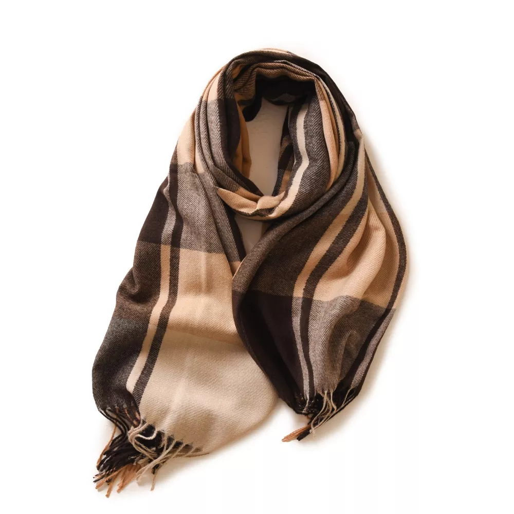 Plaid Fringe Scarf, image 6
