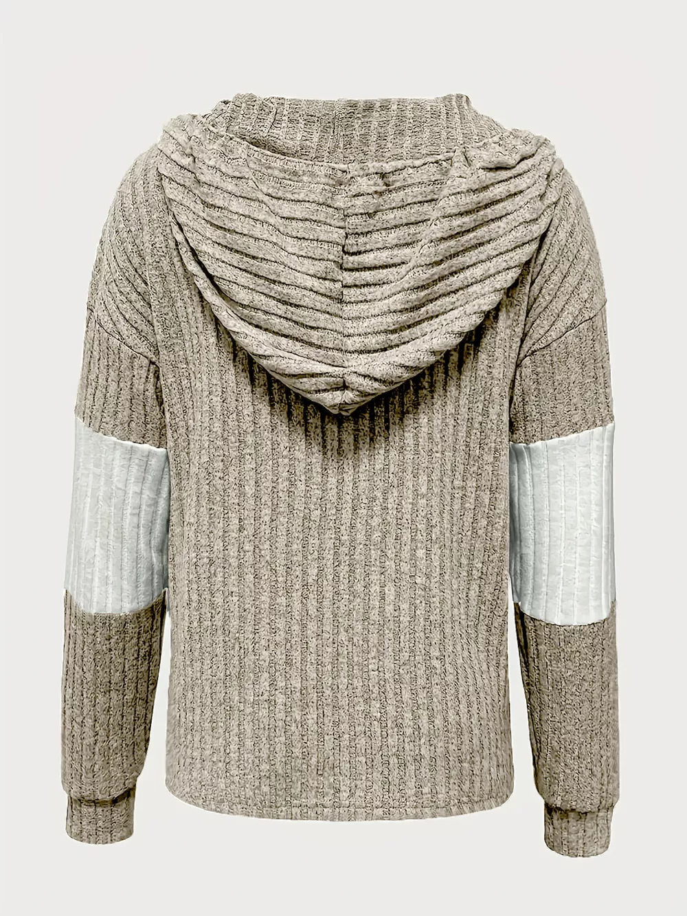 Color Block Drawstring Long Sleeve Hoodie, image 8