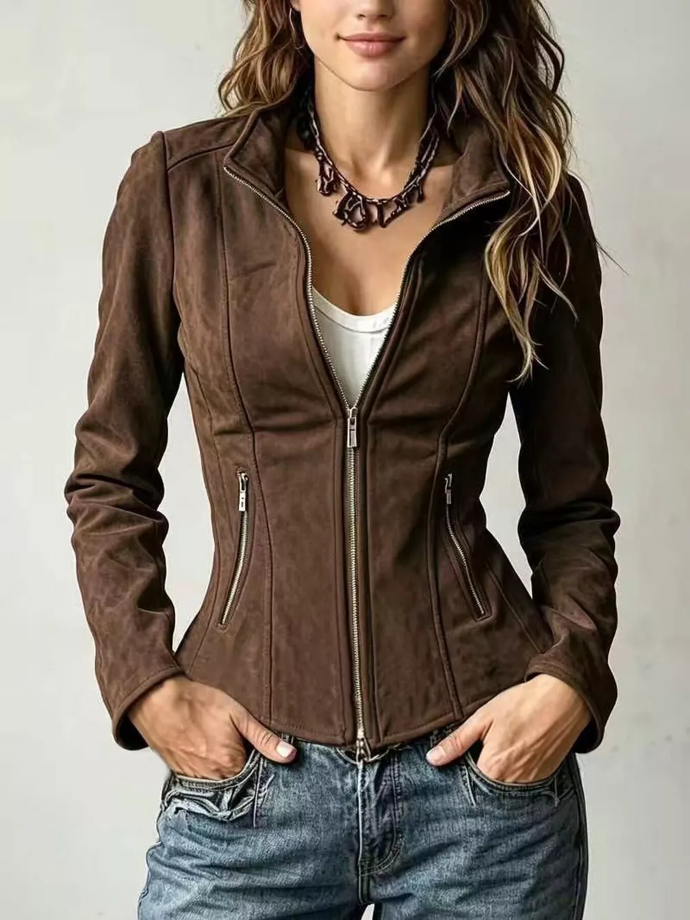 Slim-Fit Zip-Up Jacket, image 7