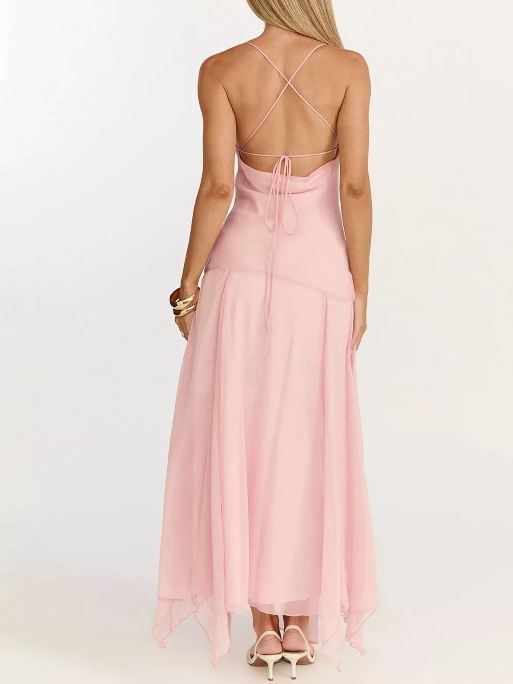 Slit Spaghetti Strap Dress, image 3