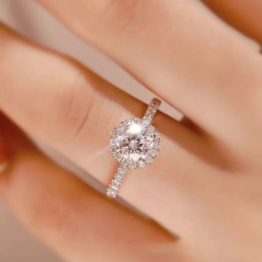 2 Carat Moissanite 925 Sterling Silver Ring, image 4