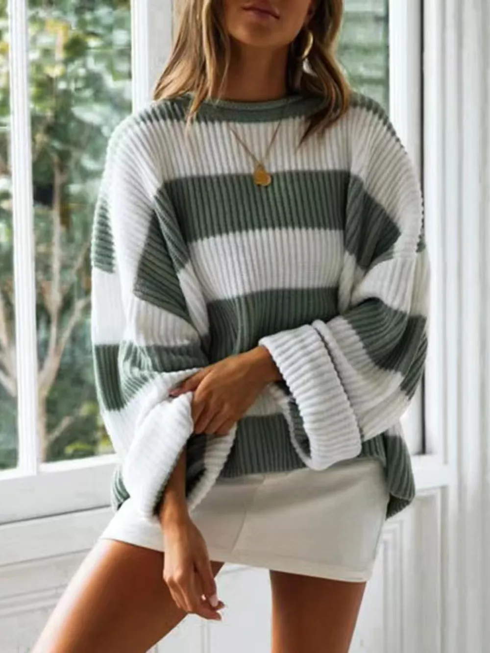 Round Neck Long Sleeve Sweater, image 8