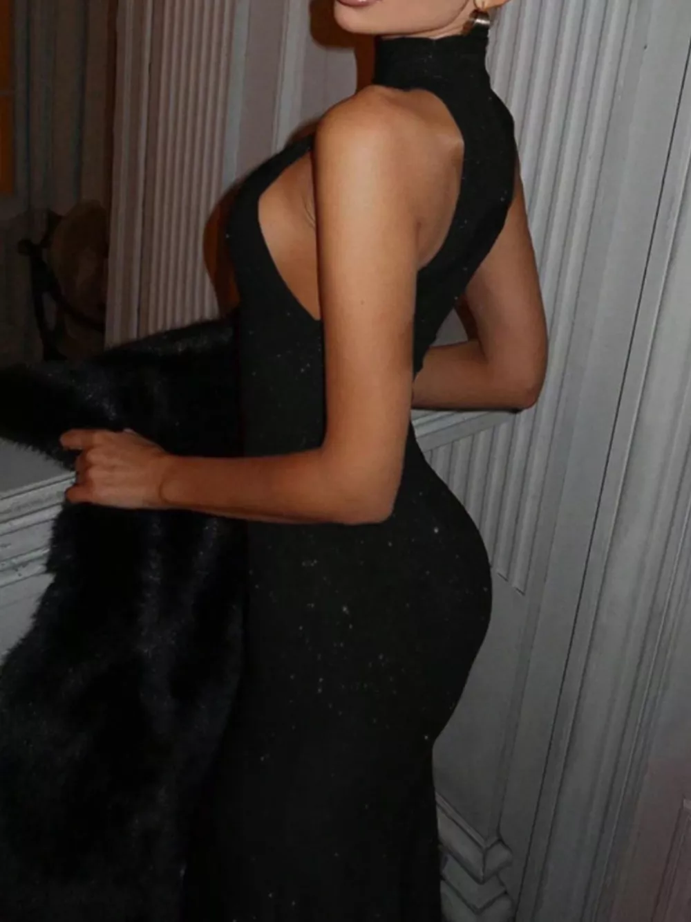 Sequin Sleeveless Maxi Dress, image 6