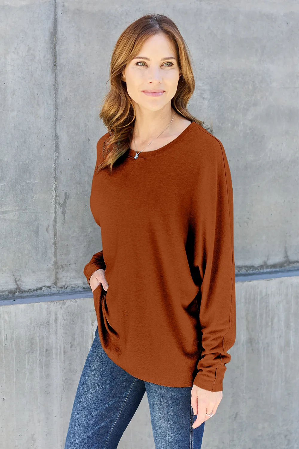 Full Size Round Neck Long Sleeve T-Shirt, image 15