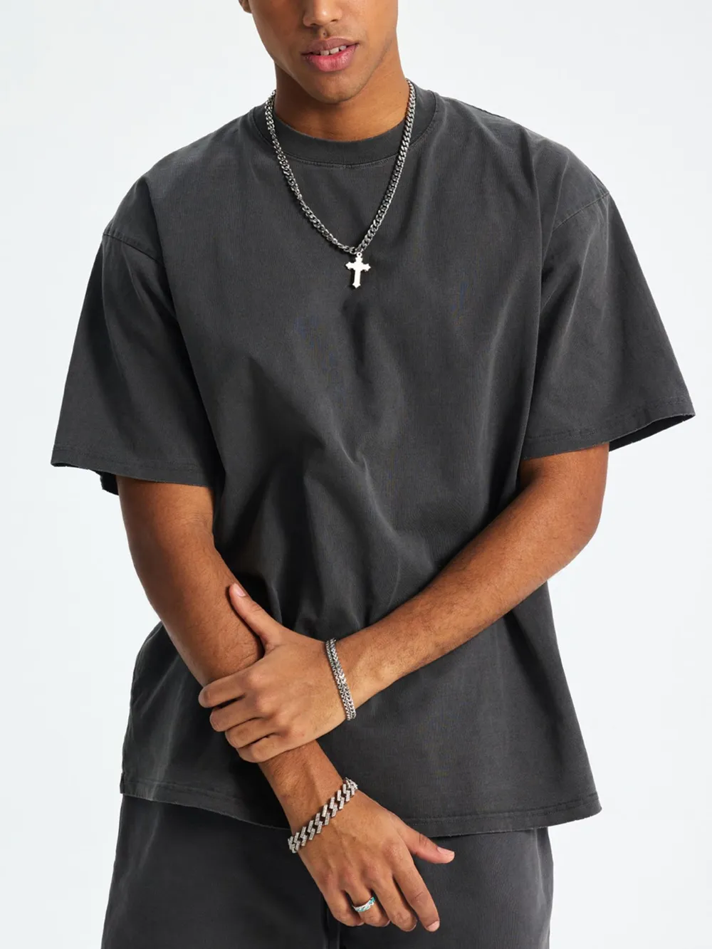 Men's Casual Oversized Cotton T-Shirt, image 12