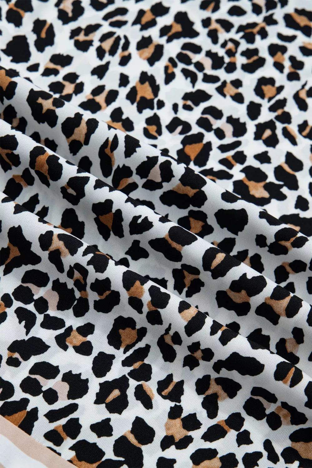 Leopard Print Colorblock Trim Sleeveless Midi Dress, image 7