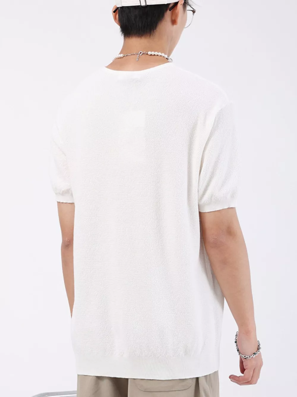 Men's Plus Size Casual Knit Short Sleeve T-Shirt, image 9