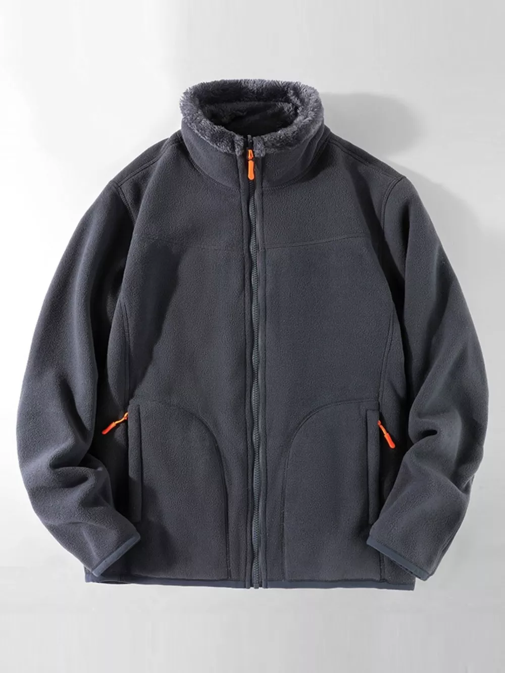 Men's Plus Size Fleece Lined Full Zip Sweatshirt, image 3