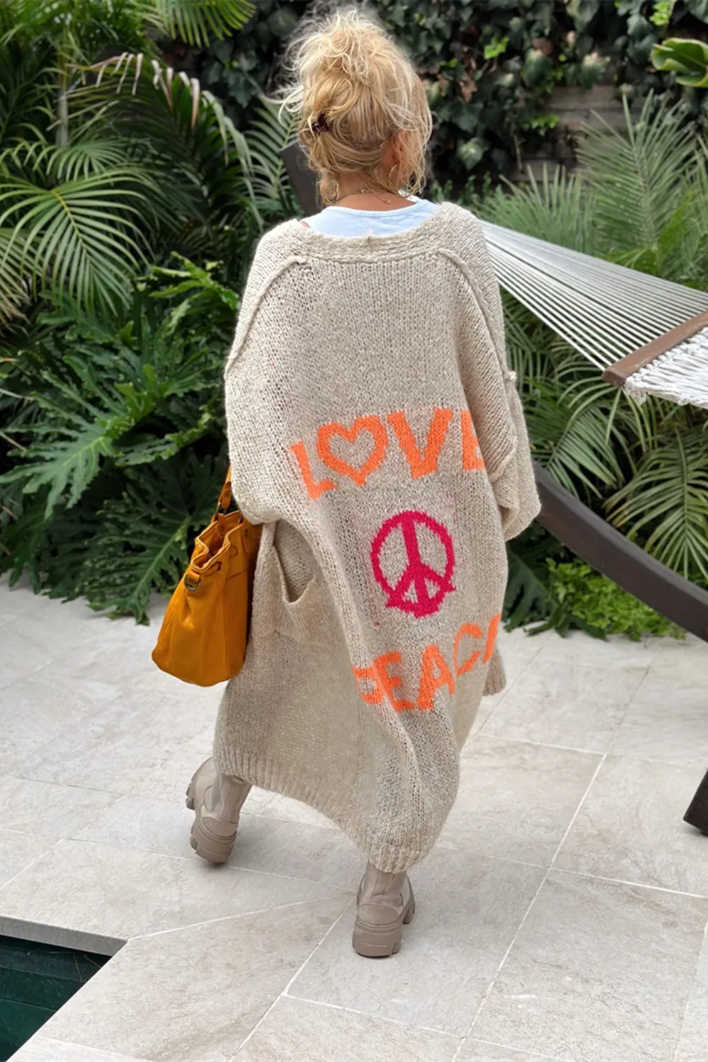 Letter Dropped Shoulder Long Sleeve Cardigan, image 18