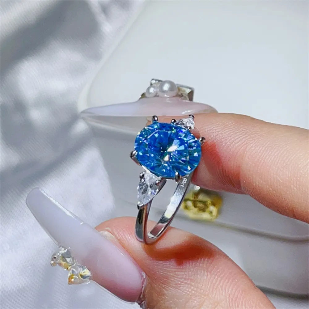 3 Carat Moissanite 925 Sterling Silver Ring, image 4