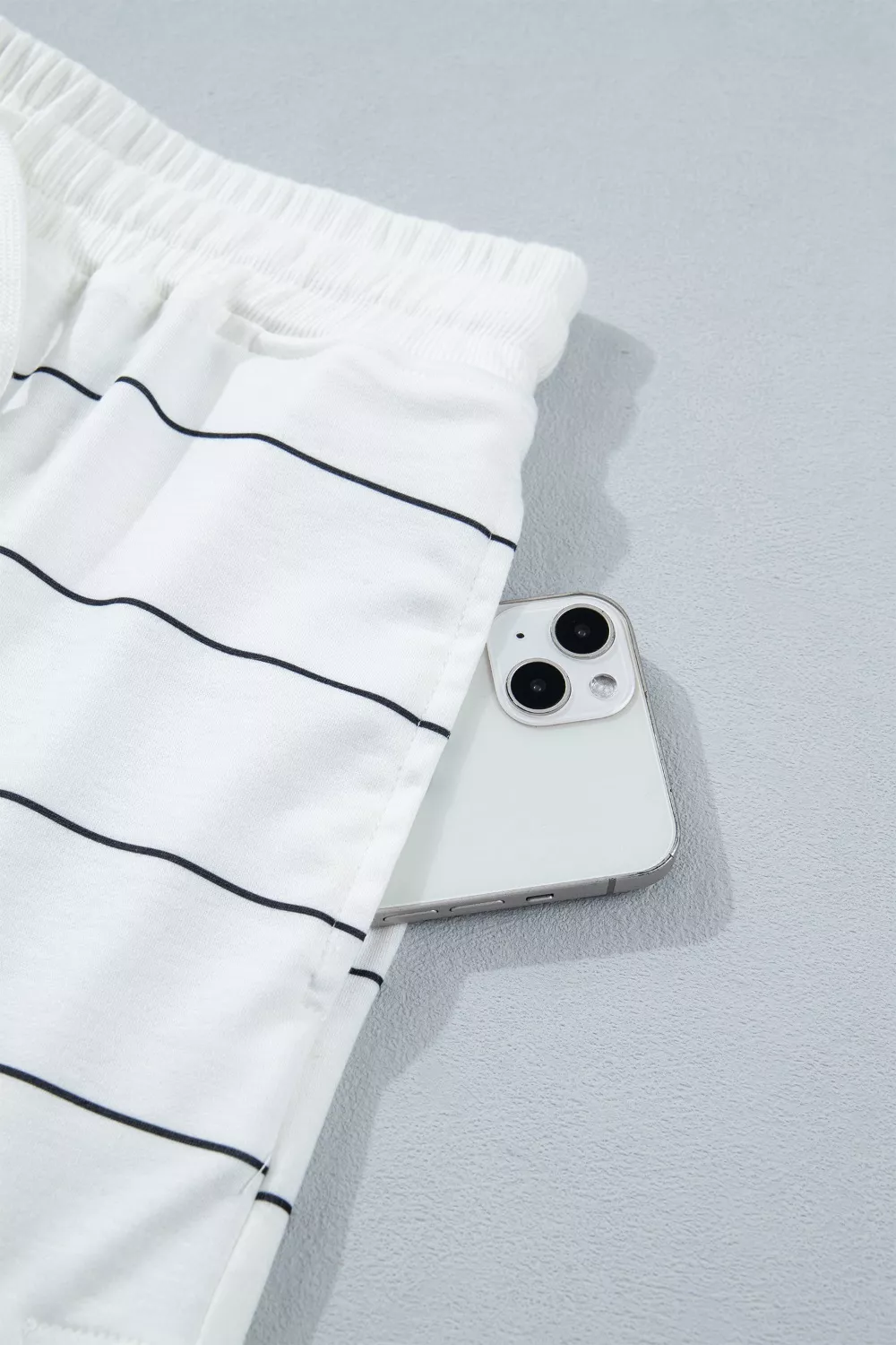 Stripe Half Sleeve Tee and Drawstring Shorts Set, image 6