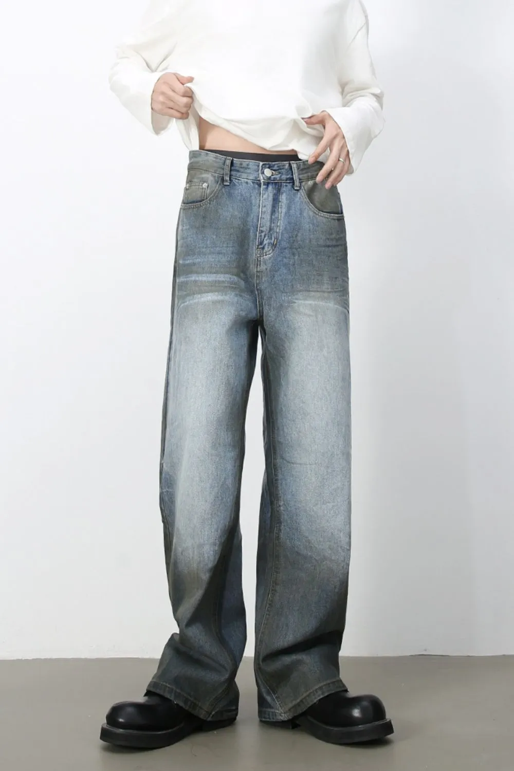 Men's Loose Jeans with Pockets, image 4