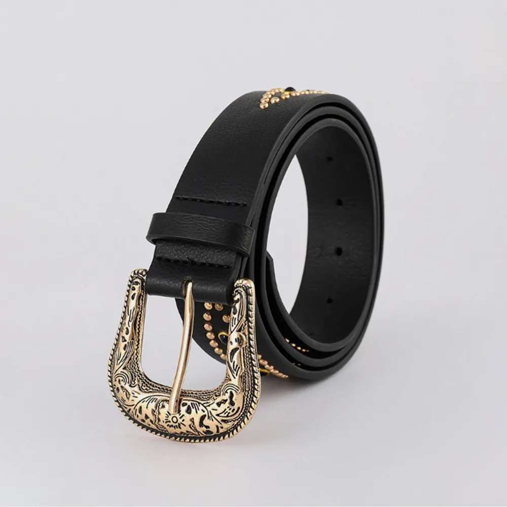PU Leather Rhinestone Belt, image 4